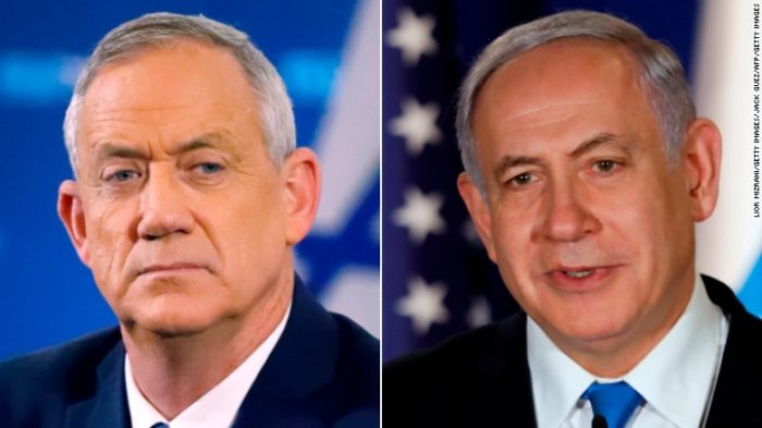 Netanyahu Gantz AP