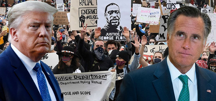 Trump mocks Romney for marching with protesters to White House: ‘What a guy’