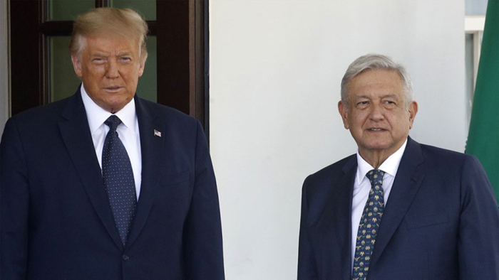 Trump meets Mexican president at White House, despite Democratic objections