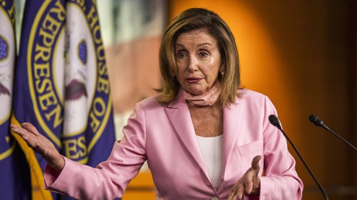 House Speaker Nancy Pelosi slammed President Trump for suggesting that he would deliver his convention acceptance speech from the White House South Lawn, calling the proposed move "very wrong." "For the President of the United States to degrade once again the White House, as he has done over and over again, by saying he's going to completely politicize it, is something that should be rejected right out of hand," Pelosi, D-Calif., said during an interview on MSNBC. "It's not serious thinking," she said. "It won't happen, whether it's legally wrong or ethically out of the question, it shouldn't have been something that was expressed." TRUMP CAMPAIGN CONSIDERING POSSIBLE CONVENTION ACCEPTANCE SPEECH FROM WHITE HOUSE LAWN Earlier in the day, during an interview on "Fox & Friends," Trump confirmed that his re-election campaign was exploring several options for the site of his Republican National Convention nomination acceptance speech later this month, including the South Lawn. "We're thinking about it," Trump said. "It would be the easiest from the standpoint of security. You know these, they move with a lot of people, it's a very expensive operation militarily. And law enforcement-wise. The Secret Service is fantastic. But it's a big deal." The possibility that Trump may deliver one of his most high-profile speeches at the White House has raised questions over whether it's a violation of the Hatch Act, which prohibits federal government employees from participating in partisan political activity -- although the president and vice president are exempt. TRUMP, IN 'FOX & FRIENDS' INTERVIEW, WARNS IT COULD TAKE YEARS TO GET ELECTION RESULTS WITH MASS-MAILED BALLOTS placeholder “I think anything you do on federal property would seem to be problematic,” Sen. John Thune, R, S-D., told reporters this week. At the end of July, Trump abruptly canceled RNC events that were scheduled to take place in Jacksonville, Fla. amid a resurgence of coronavirus cases in the state. His decision to do so came just weeks after he moved the event from North Carolina after a health safety-related dispute with the state's Democratic governor. Several hundred Republican delegates will still meet in Charlotte to nominate Trump, whose address is scheduled to take place the final night of the three-day event, which runs from Aug. 24-27. BIDEN CAMPAIGN SHELLING OUT $280M FOR 15-STATE AD BUY The Democratic National Convention Committee on Wednesday announced the party's event will be completely virtual, with presumptive nominee Joe Biden no longer traveling to Milwaukee to deliver the acceptance speech. Biden will now deliver his keynote speech in his home state of Delaware, according to a news release.