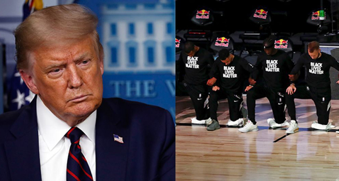 Trump calls Black Lives Matter a 'Marxist group,' rips athletes kneeling for anthem