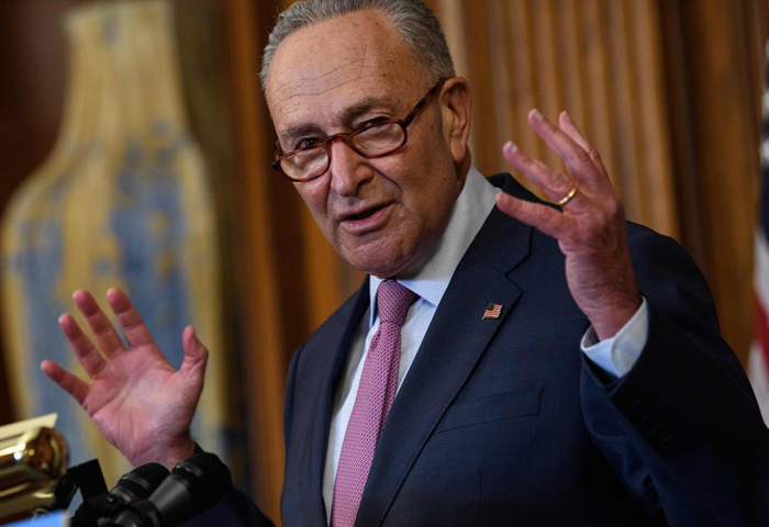 Chuck Schumer hears from voter during SCOTUS remarks: 'Stop lying!'