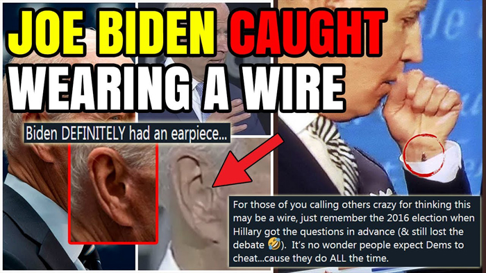 Biden Caught Wearing Wire for Debate 3 Biden Caught Wearing Wire for Debate