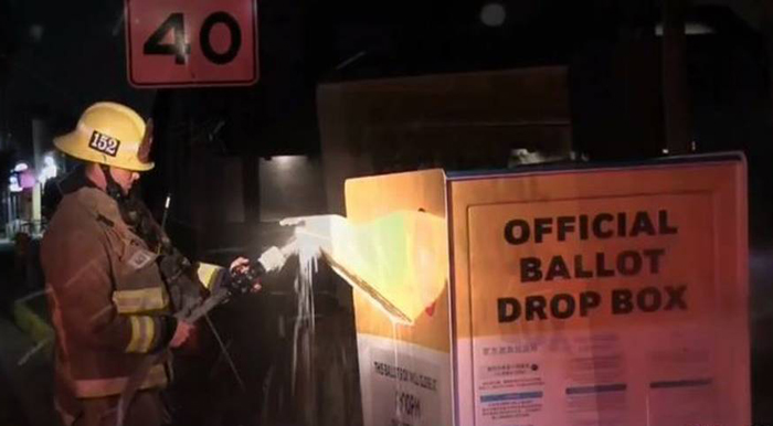 FBI on notice after ballot box in major city set on fire