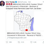 System ‘Glitch’ Also Uncovered In Wisconsin – Reversal of Swapped Votes Removes Lead from Joe Biden | USNN World News System ‘Glitch’ Also Uncovered In Wisconsin – Reversal of Swapped Votes Removes Lead from Joe Biden