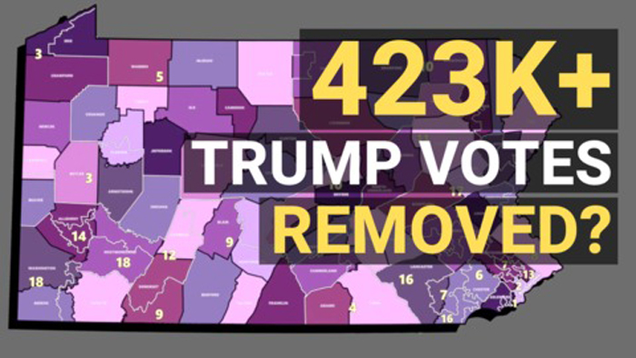 Over 432,000 Votes Removed From Trump in Pennsylvania, Data Scientists Say