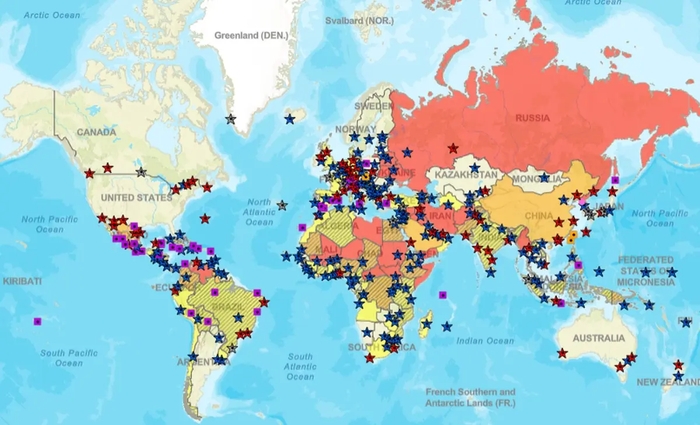 50 Percent of Countries Pose Heightened Risk for Americans