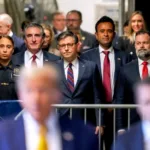Speaker Mike Johnson, Vivek Ramaswamy Join Trump in Court on Tuesday | USNN World News Speaker Mike Johnson, Vivek Ramaswamy Join Trump in Court on Tuesday