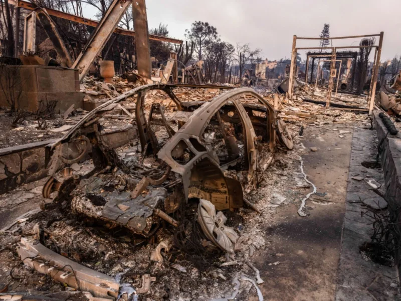Los Angeles Fires Push Crews to Limits as Critics Blame Government Policy
