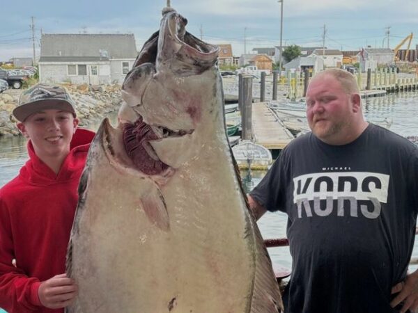 Young Man and the Sea: Teen Fishing Off New England Coast Catches Huge Halibut Bigger Than Him